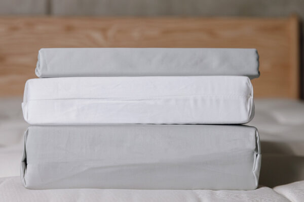 400 Thread Count Sateen Cotton Bedding - Grey or White