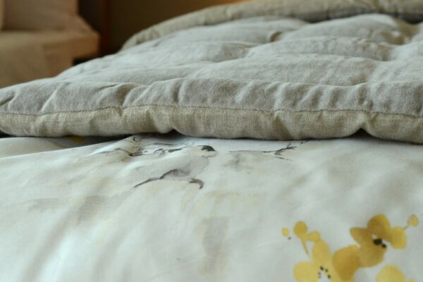 silver grey velvet quilt edge