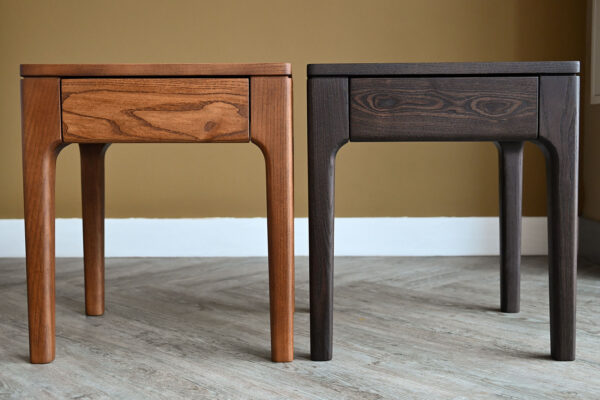 Smoked Ash Camden Drawer Table - Warm or Cool Tone