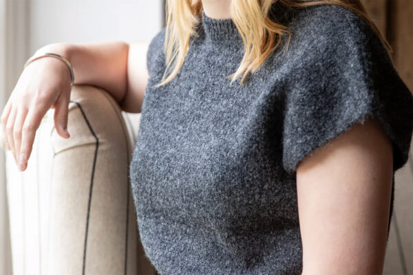Knitted Vest Top - Charcoal or Beige