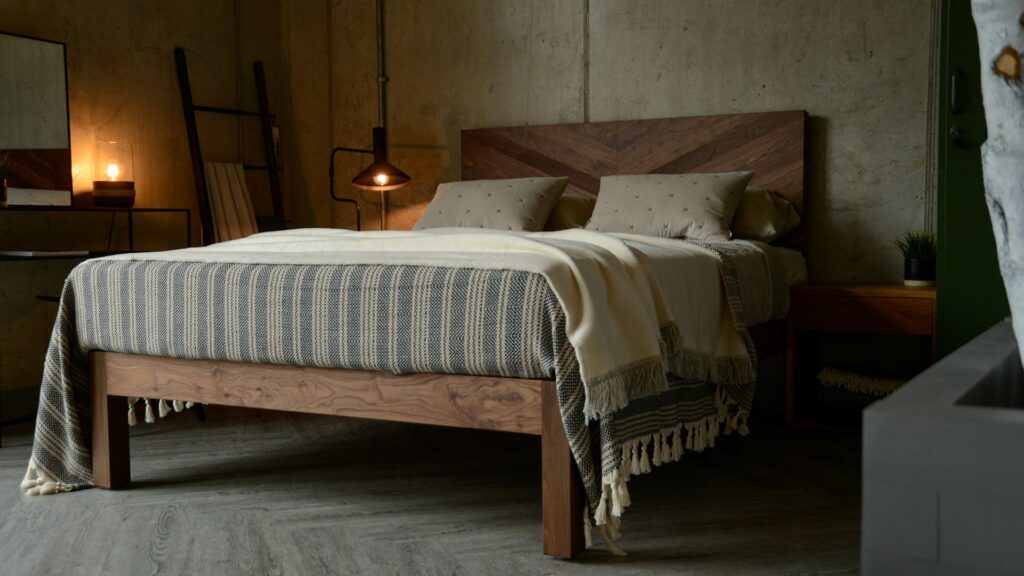 solid walnut hathersage bed