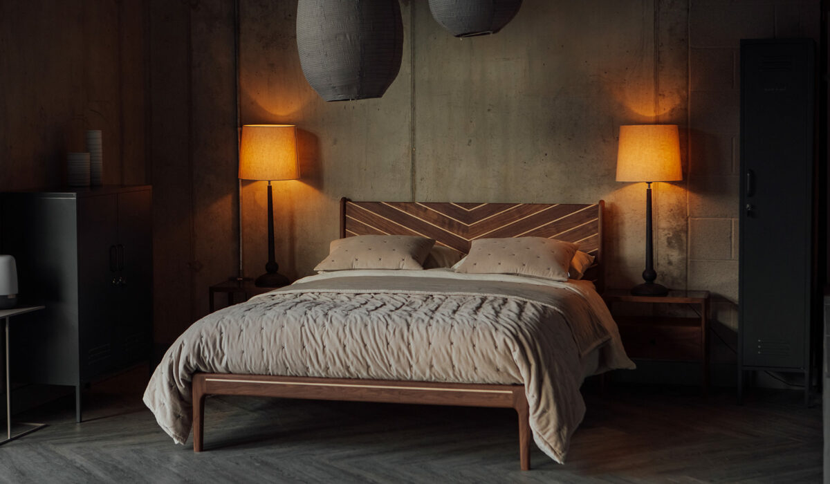 special edition hoxton bed with velvet quilt