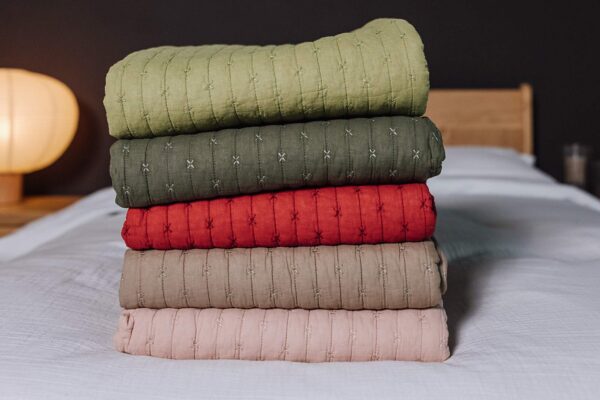 Quilted Cross Stitch Throws - 5 Colours