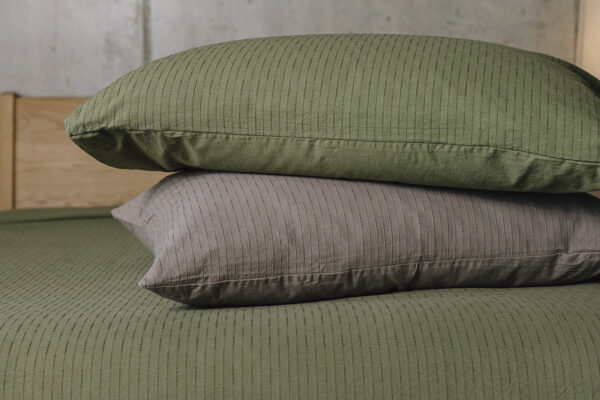 Cotton Stitched Stripe Duvet Sets - 2 Colours