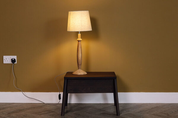 Turned Hardwood Table Lamp