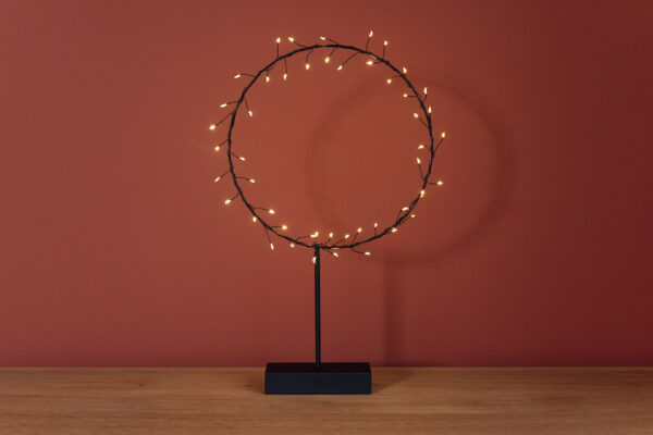table top Christmas wreath light