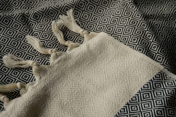 tassle detail cotton hand or tea towel