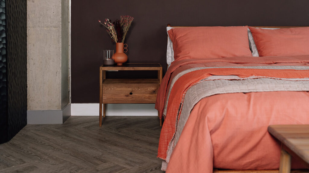 An image of the Spindle bedside table made from reclaimed teak from Ethnicraft.