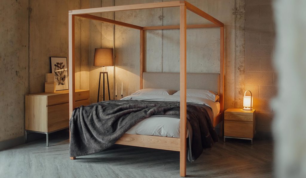 upholstered orchid faux fur throw