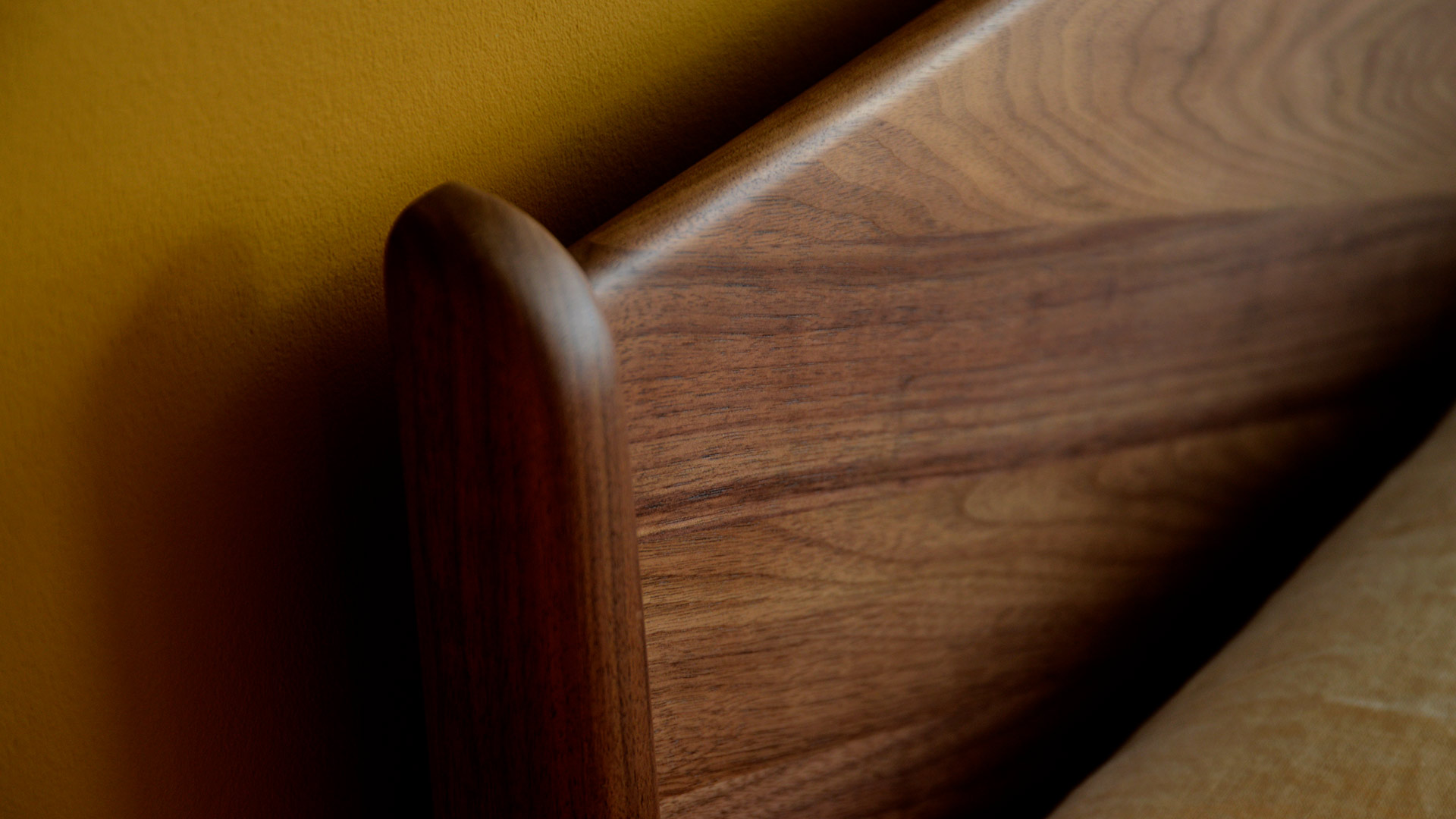 walnut Hoxton bed headboard detail 23