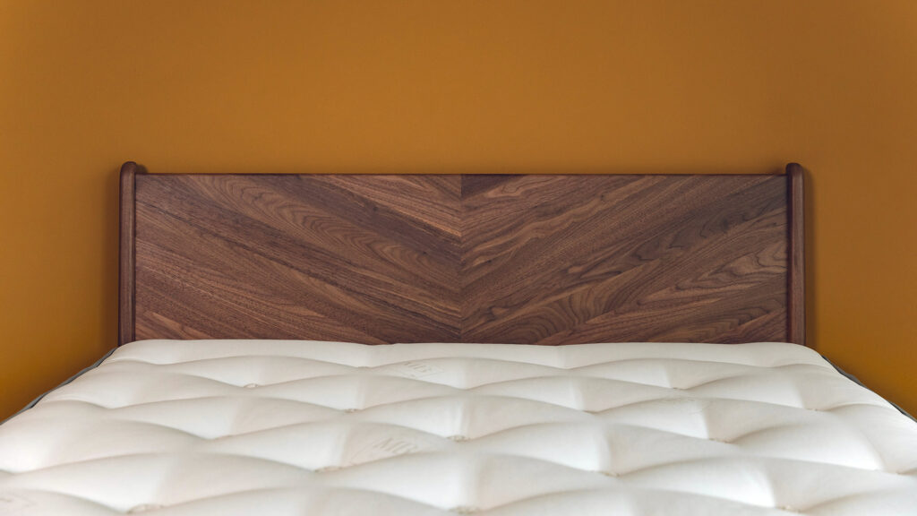 walnut chevron headboard Hoxton