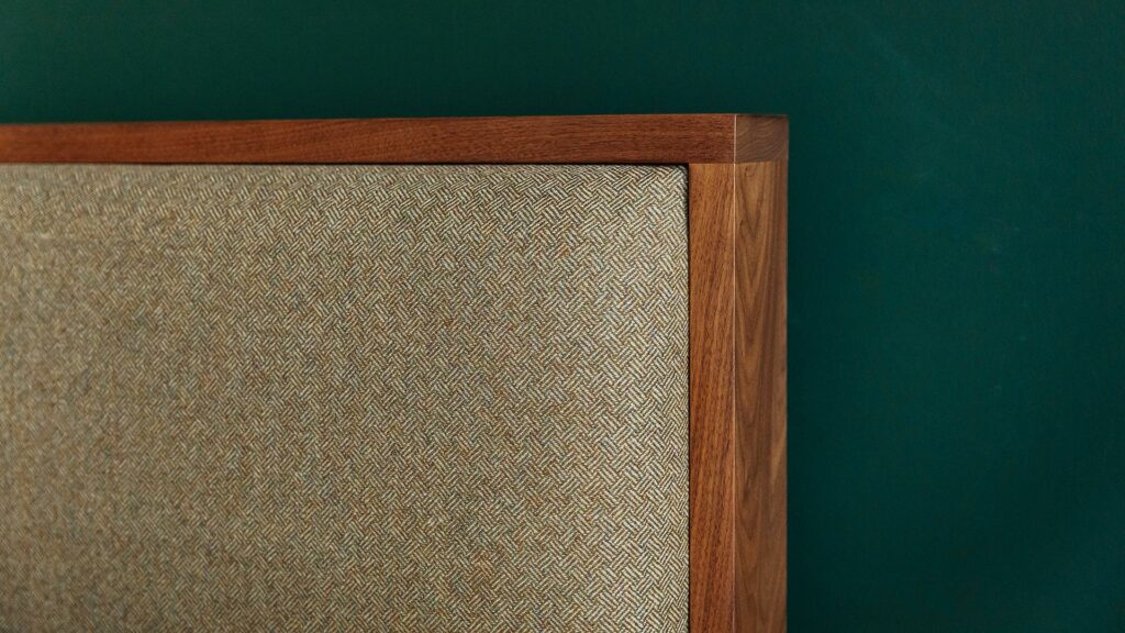 walnut shetland bed Parquet headboard detail