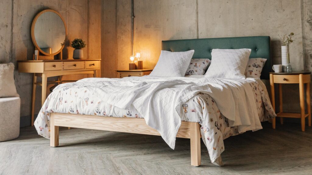 wildflower bedding set with ivory stockholm bedspread