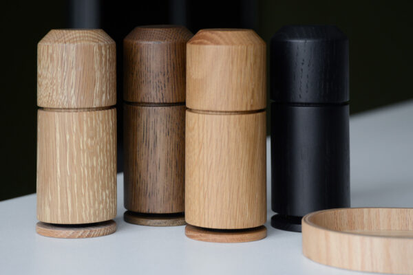 wooden grinders natural smoked oiled or black oak